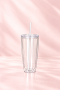 24oz Curved Acrylic Snow Globe Cup