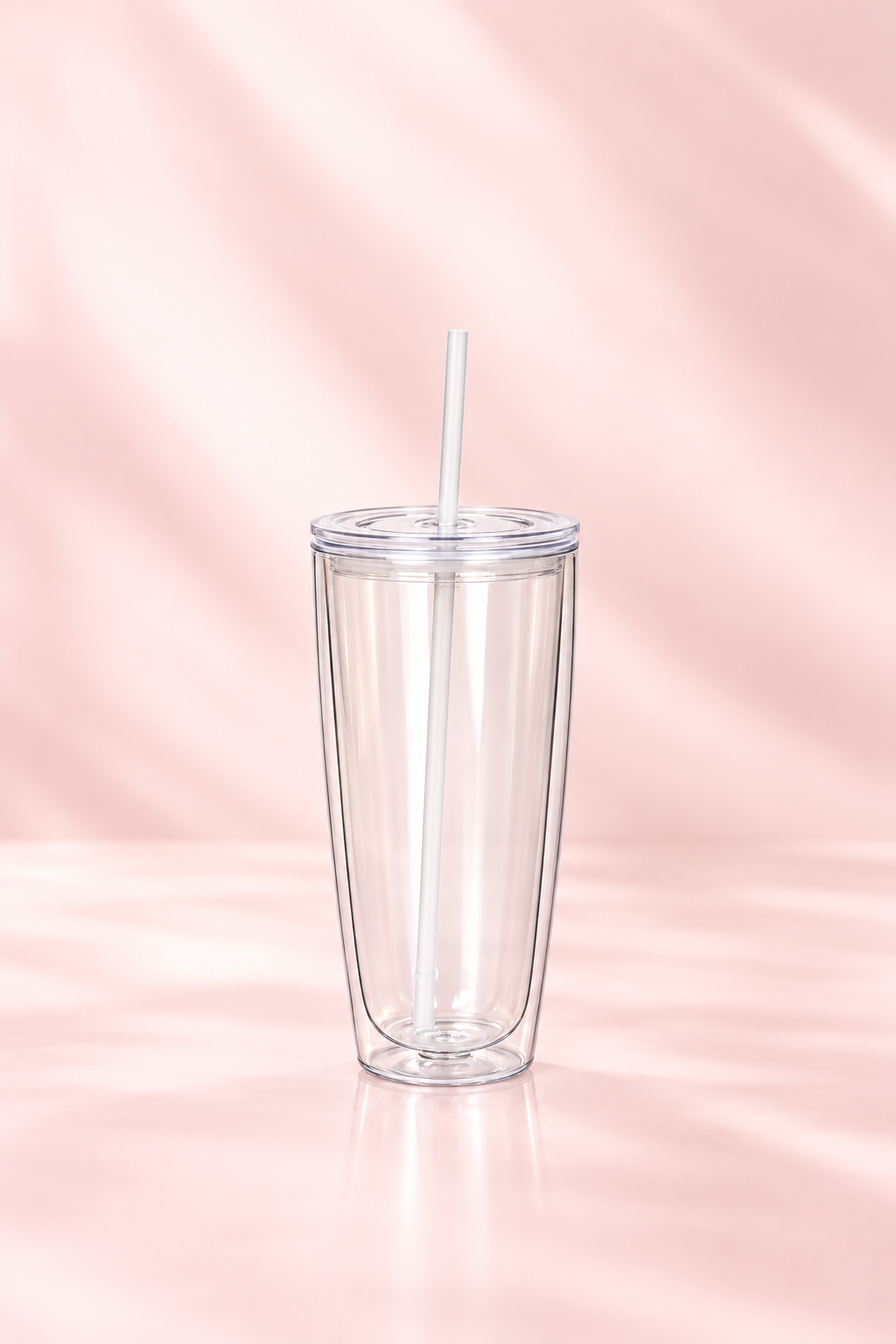 24oz Curved Acrylic Snow Globe Cup