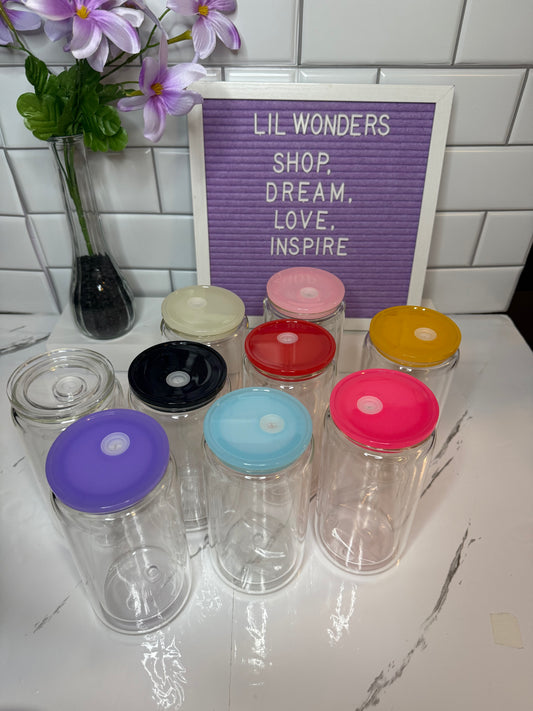 16oz Glass Snow Globe Cup