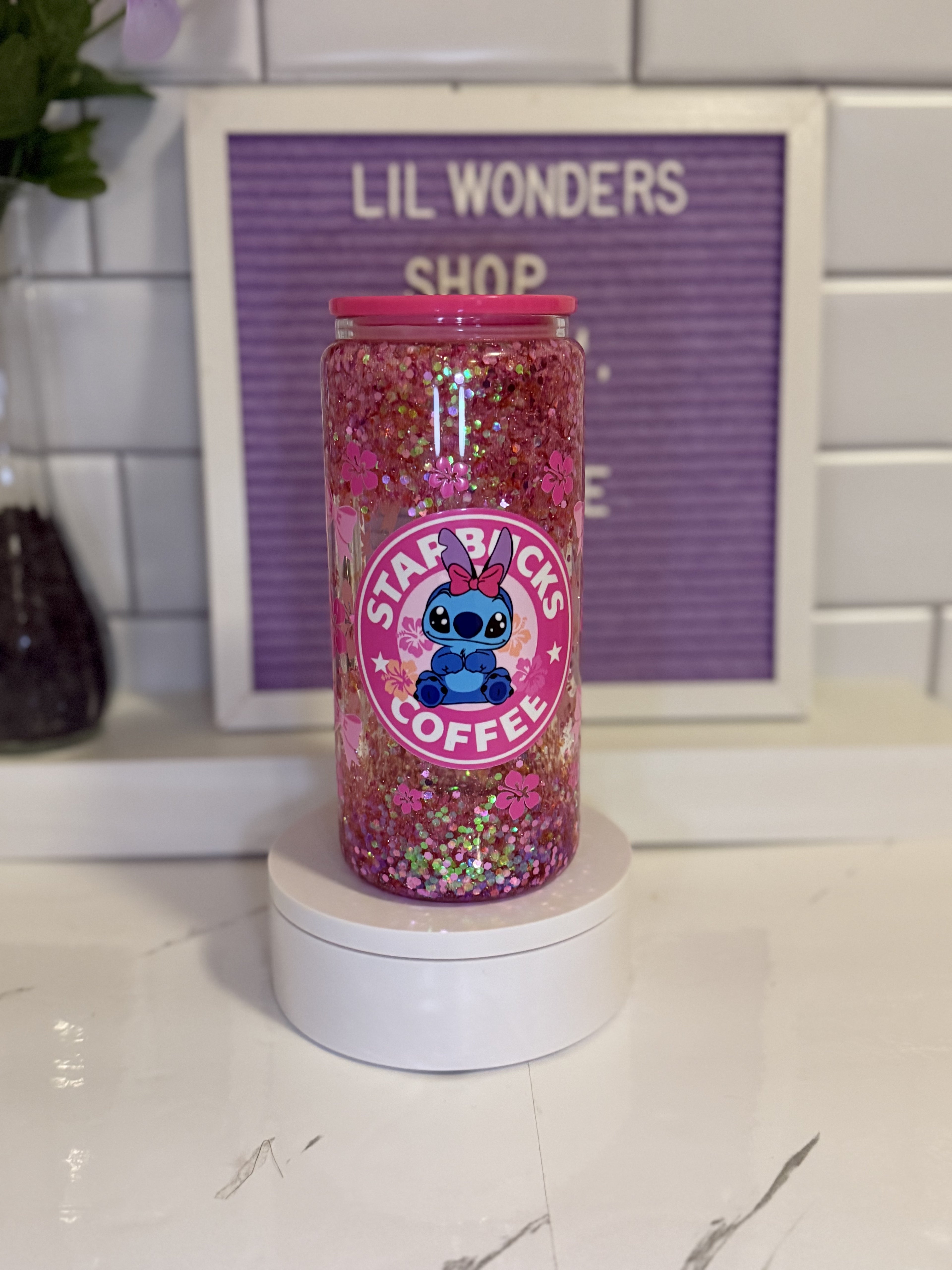 20oz Snow Globe Glass Cup (Fast Flow)