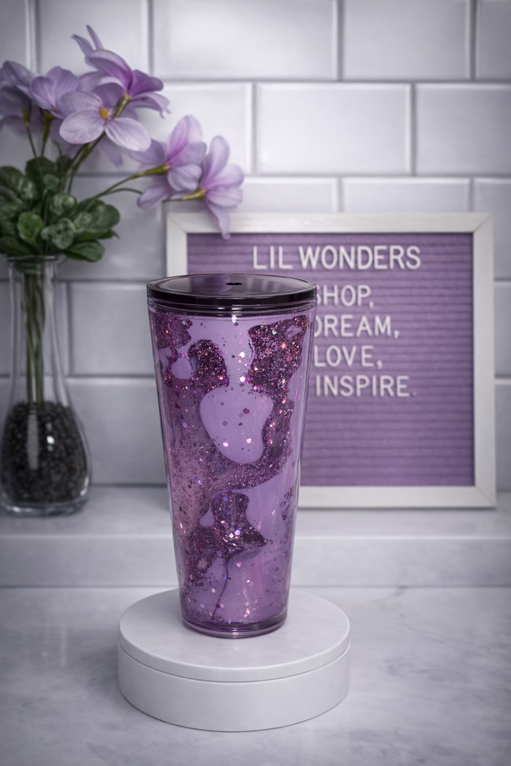 Purple lava - 16oz Acrylic Snow Globe Cup