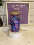 16oz Snow Globe Glass Cup