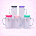 16oz Acrylic Snow Globe Cup with handle