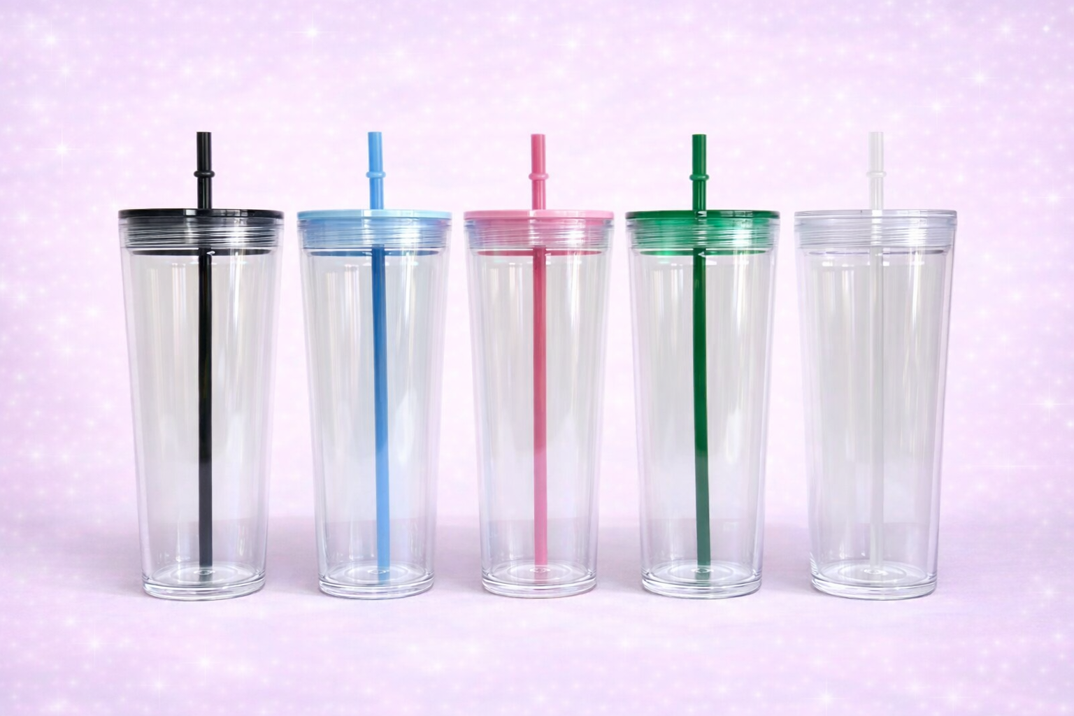 24 oz Tapered Acrylic Snow Globe Tumbler