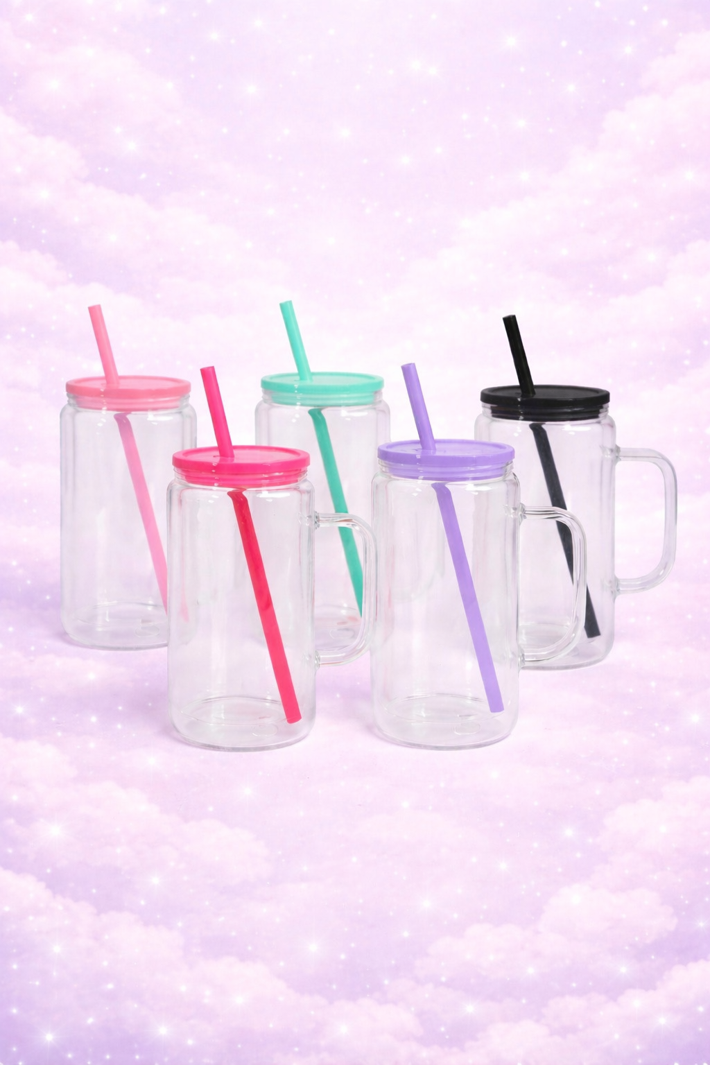 16oz Glass Snow Globe Cup with handle