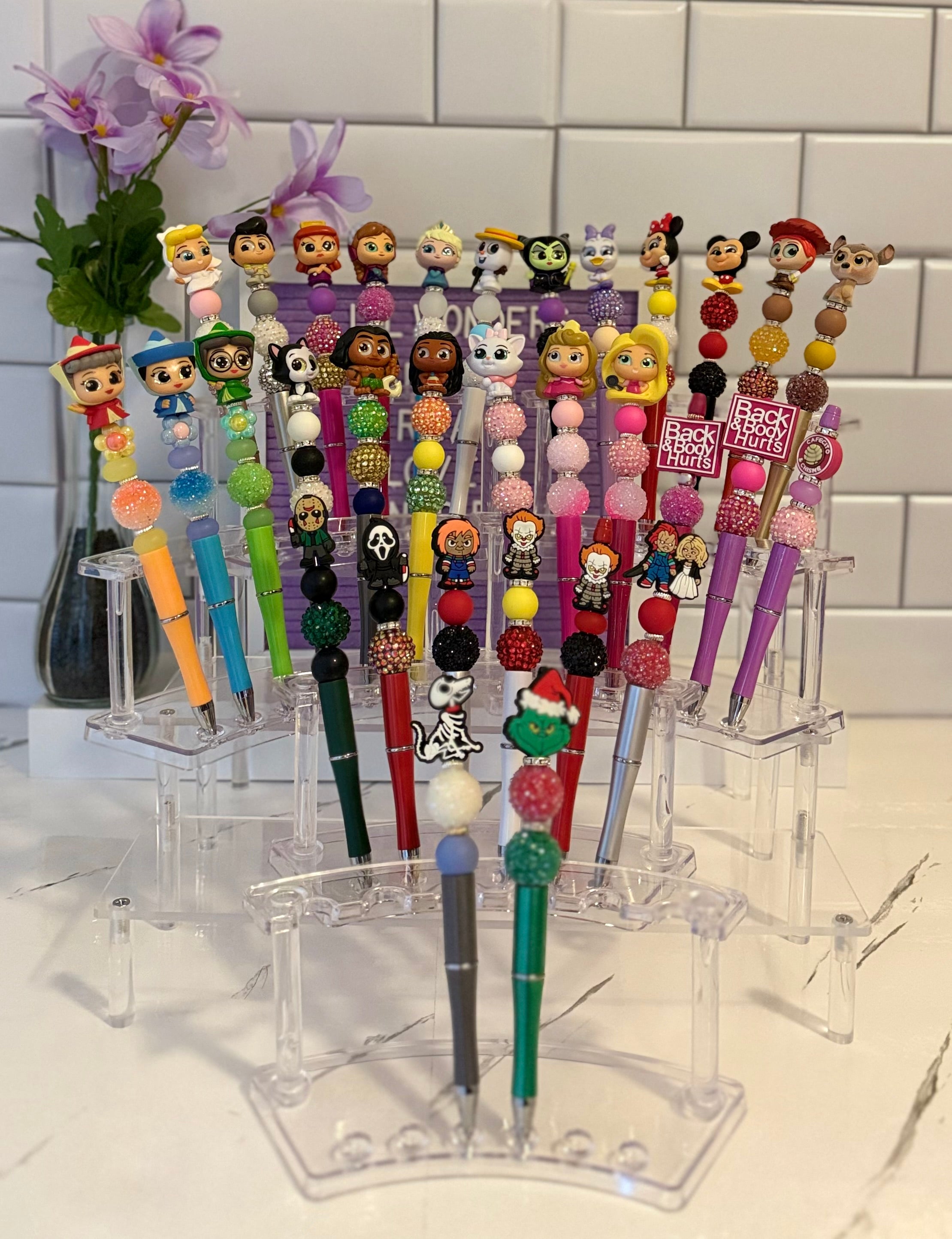 Character Beaded Pens
