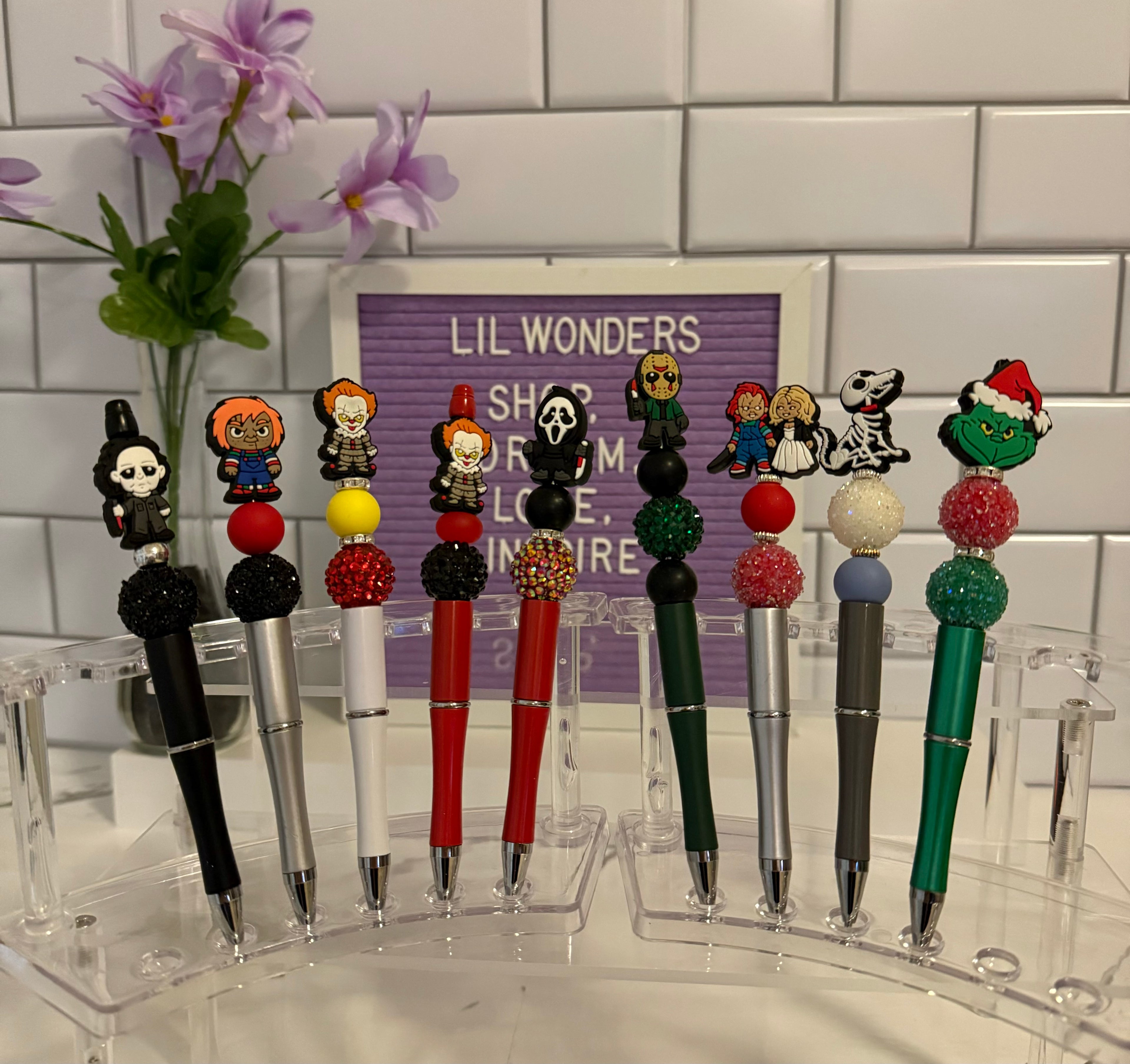 Character Beaded Pens